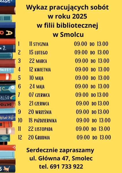 Soboty pracujące w bibliotece w Smolcu