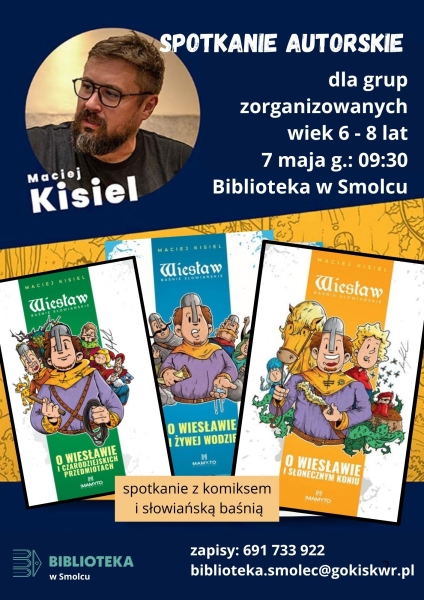 Spotkanie z Maciejem Kisielem i Wiesławem - komiks i słowiańskie baśnie