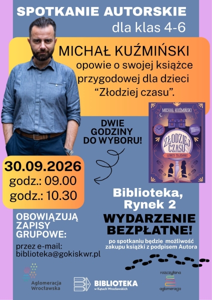 Spotkanie autorskie z Michałem Kuźmińskim